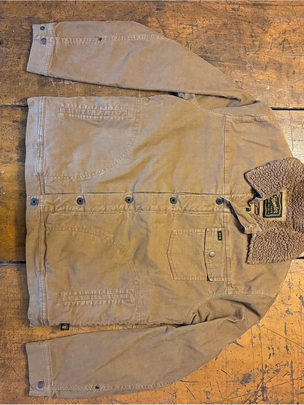 Howler Brothers Brown Corduroy Jacket Sherpa Trucker Western Coat - Picture 2 of 8